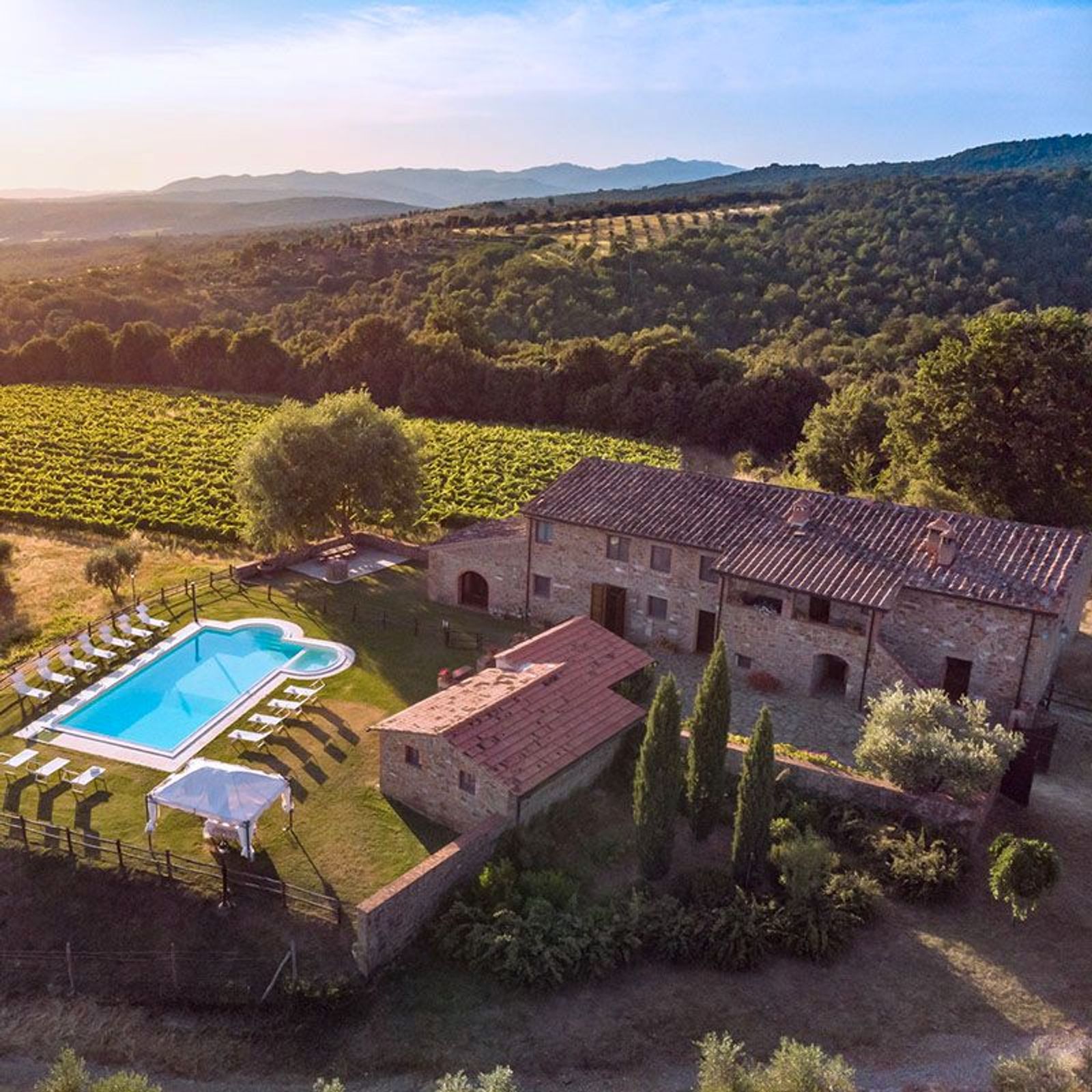 One of the guesthouses at the Mansalto estate
